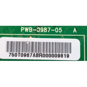 MAIN PARA MONITOR EMACHINES / NUMERO DE PARTE 750T0987A / PWB-0987-05 / MODELO E17T6W